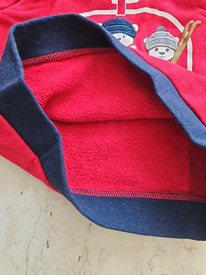 Sweat ours polaire rouge - Obaïbi - 23 mois/86 cm - photo numéro 5