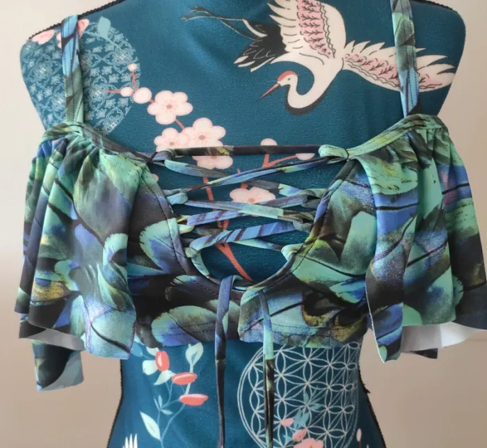 Haut de maillot lacet paon - Drop qui sent bon le soleil - photo numéro 3