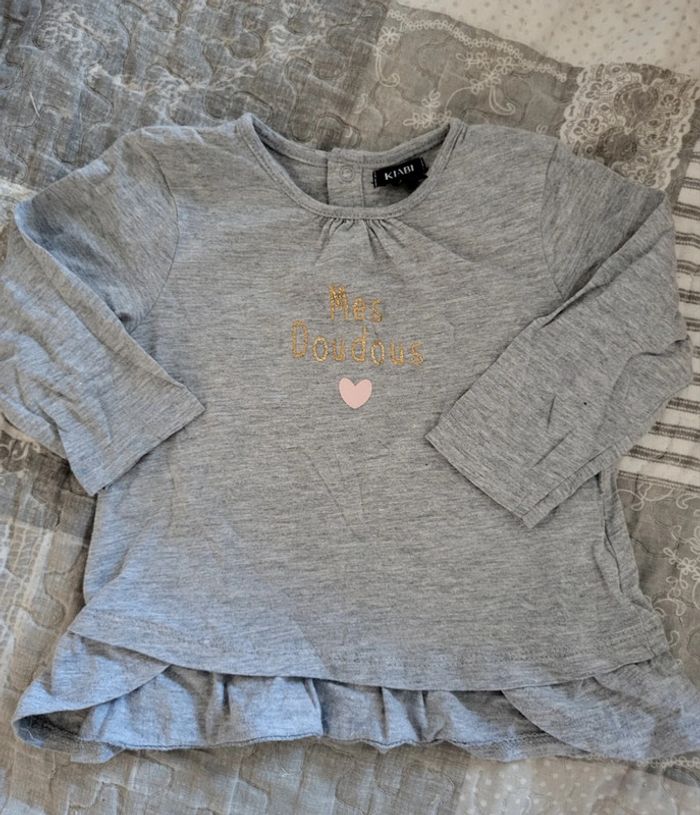 Tee shirt gris kiabi 12 mois