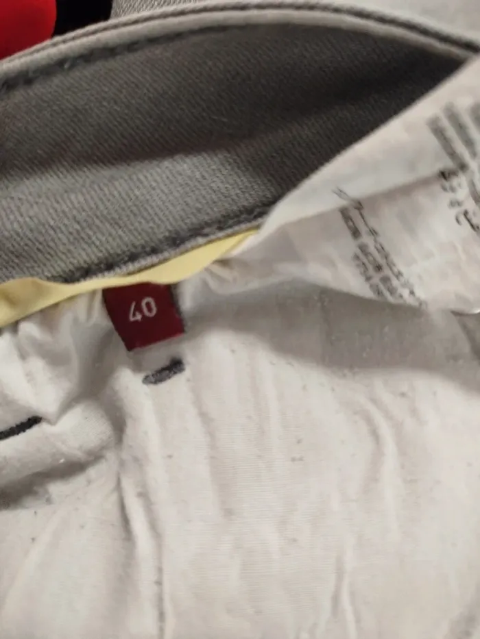 Jean slim gris Comptoir des Cotonniers - Taille 40 - Patch jaune signature A606 - photo numéro 12