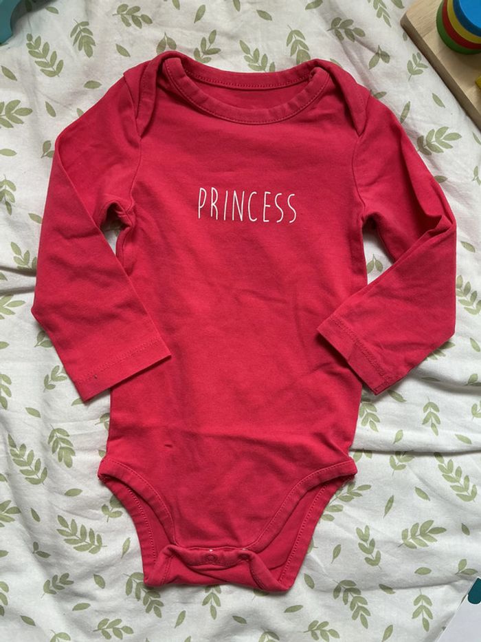 body manches longues rose inscription devant 9 mois orchestra - photo numéro 3