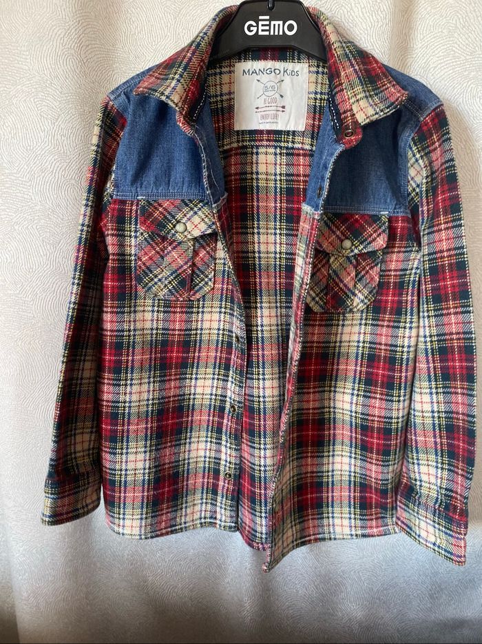 Chemise hiver écossais et jeans 5/6 ans Mango kids - photo numéro 7