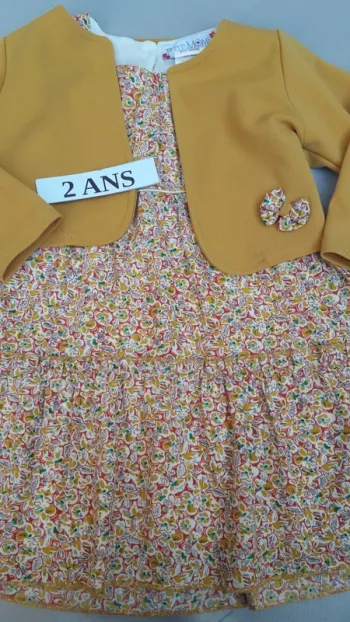 Ensemble robe et cardigan 2 ans