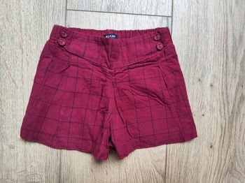 Short à carreaux 12 mois