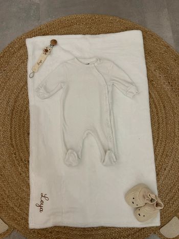 Pyjama blanc uni bébé fille garçon mixte 3 mois parfait état