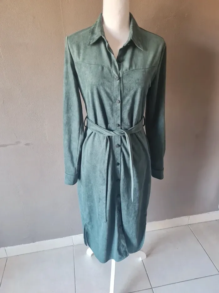 Robe verte Lofty Manner style suédine - photo numéro 2