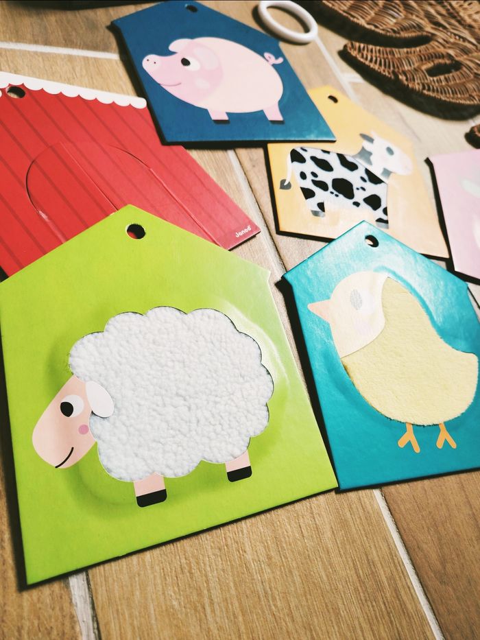 🐰Coffret avec cartes sensorielles les animaux de la ferme marque Janod JB913 - photo numéro 2