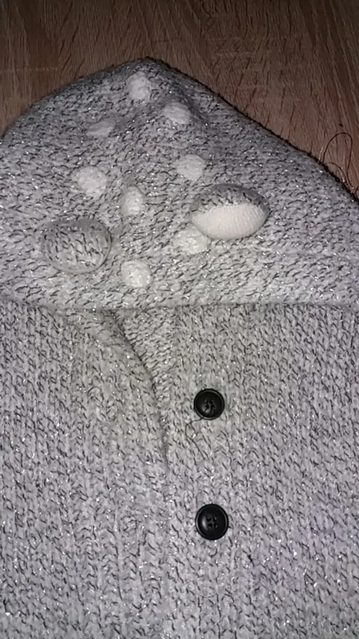 Gilet à capuche pailletté 3 mois - photo numéro 4