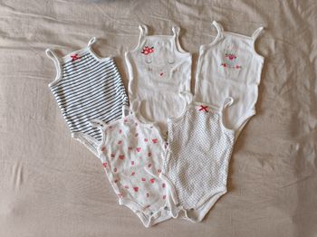 Lot de 5 body bretelles 3 mois
