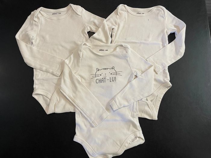 Lot 3 body manches longues mixte 36 mois