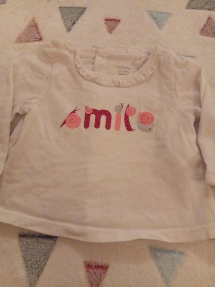 T-shirt blanc smile - photo numéro 2