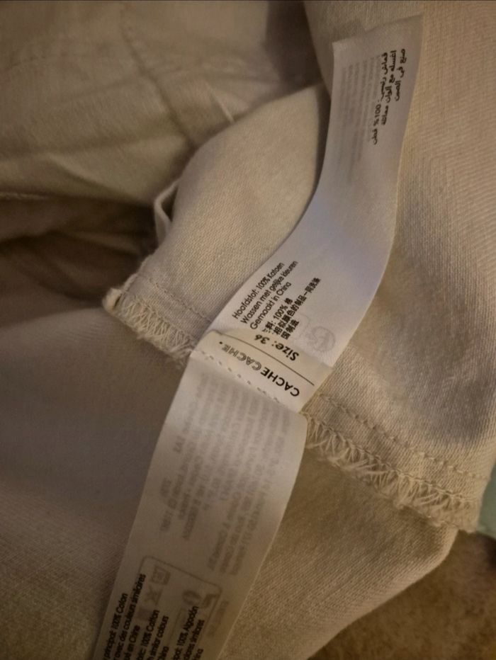 Veste en jean crème - photo numéro 5