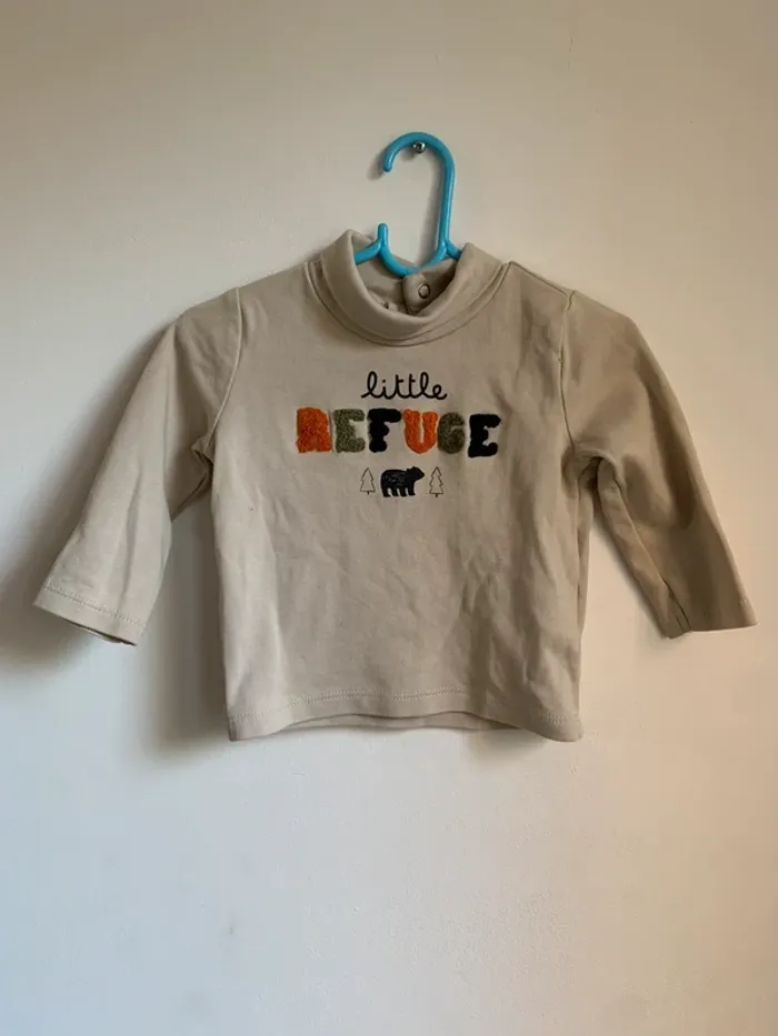 T-shirt beige manches longues – Orchestra – 9 mois