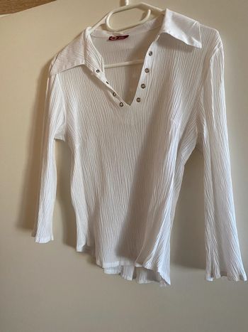 Chemisier blanc Mim effet froissé