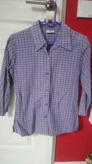 Chemisier à carreaux T. 36