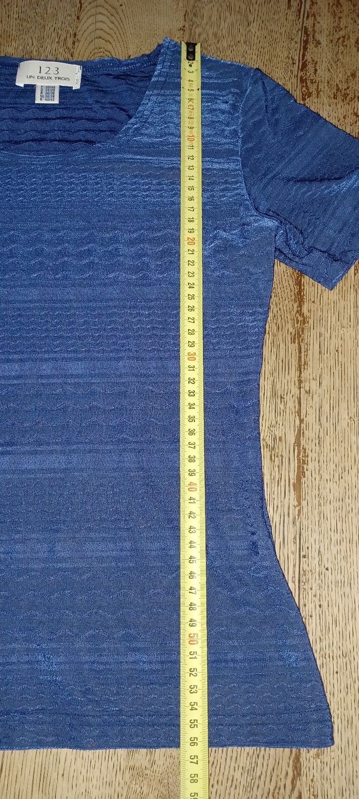 T shirt 123 bleu - photo numéro 7