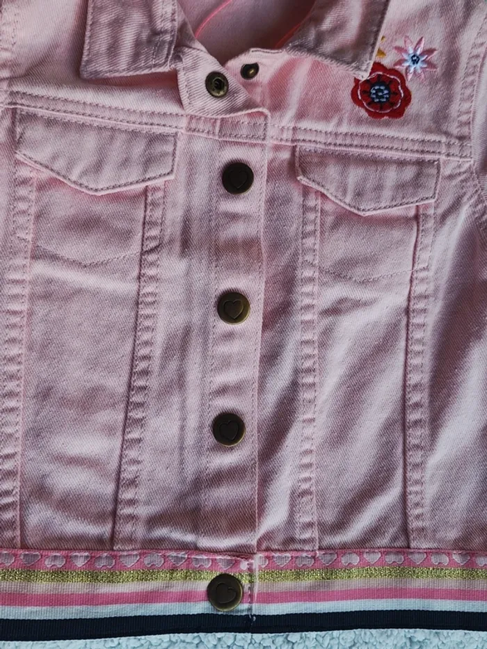 Veste jeans rose neuve - photo numéro 6