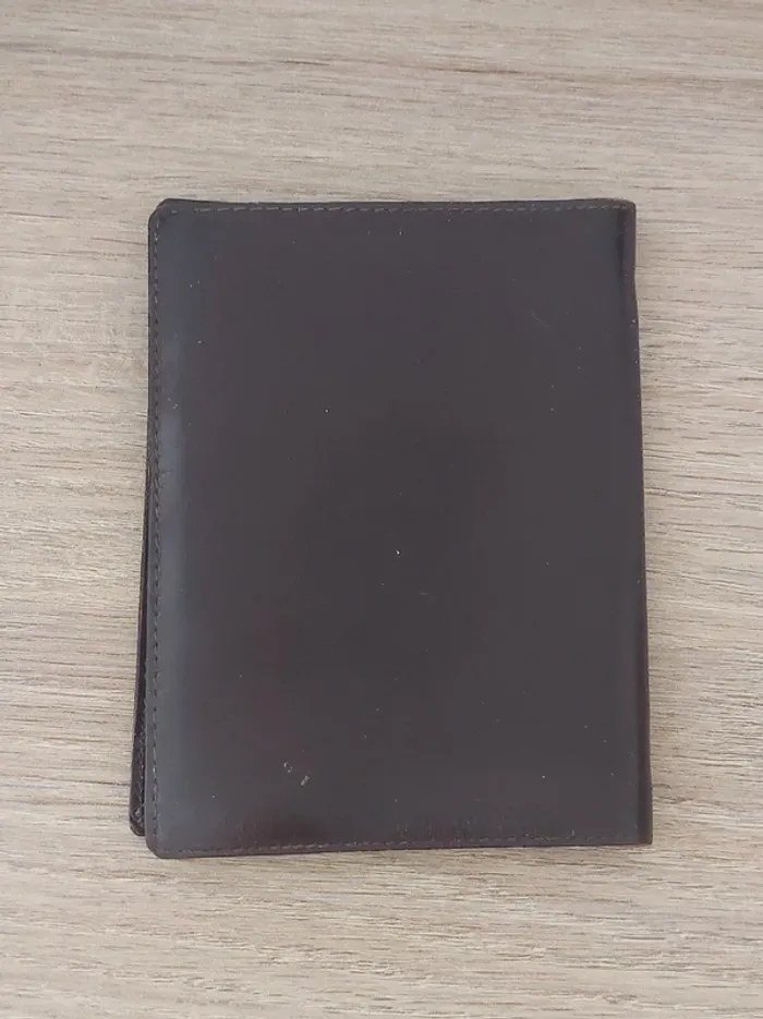 Étui cuir marron porte-cartes vintage - 14×10cm - photo numéro 5
