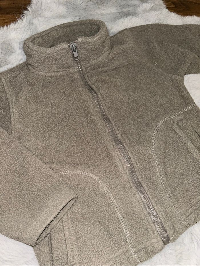 Gilet à zip kaki bien chaud - 2 ans - photo numéro 2