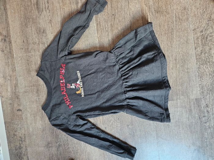 Robe pull manche longue minnie noir