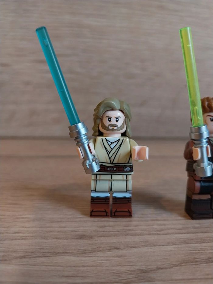 Figurines type lego custom Jedi Obiwan et Anakin Skywalker star wars - photo numéro 2