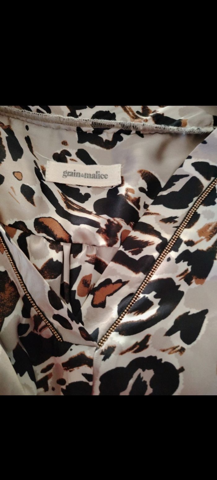 Blouse satinée léopard Grain de Malice - photo numéro 2