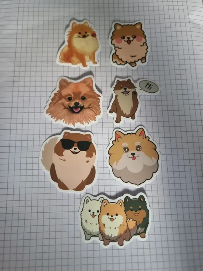 Lot d'autocollants motif chien (lot F)