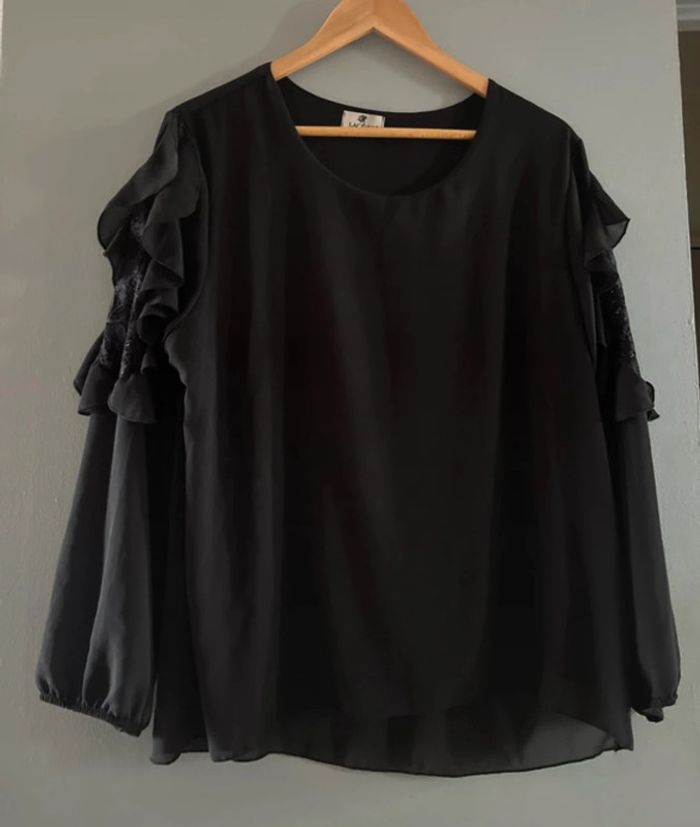 Blouse noir lacony en M - photo numéro 3