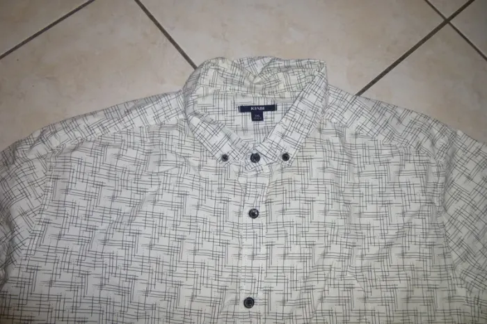 chemise KIABI taille XXL blanche noir - photo numéro 2
