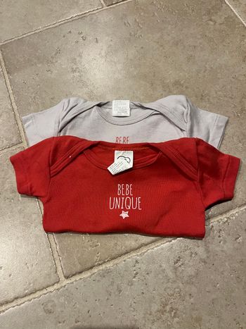 2 bodys manches courtes