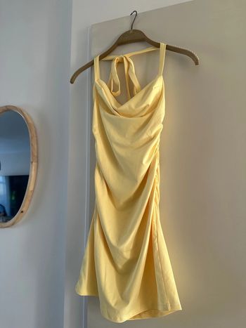 Robe jaune drapée - Taille S - Neuve