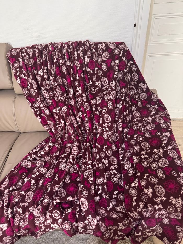 Plaid  Fleuri et violet  très doux , 200 × 230 cm - photo numéro 2