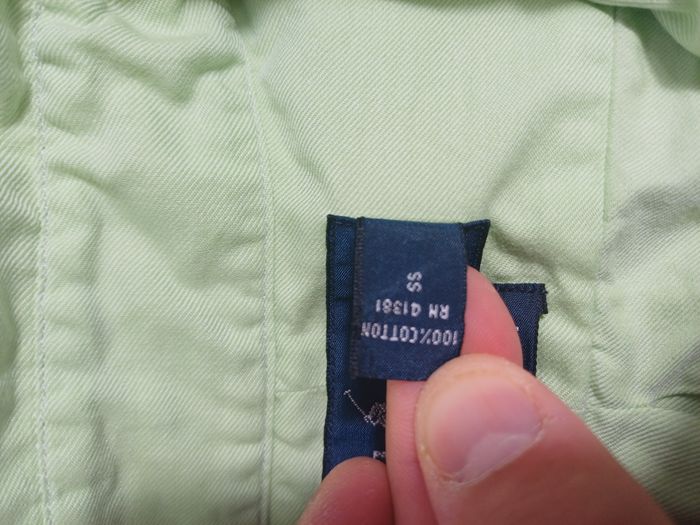 Chemise Ralph Laurent Classic Fit manche Longue / taille L / Verte / Très bon état - photo numéro 5