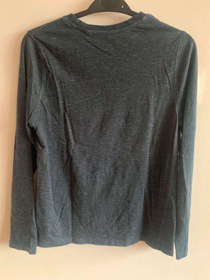 Tee Shirt maillot manches longues 12 ans Skate Nation bleu imprimé - photo numéro 5