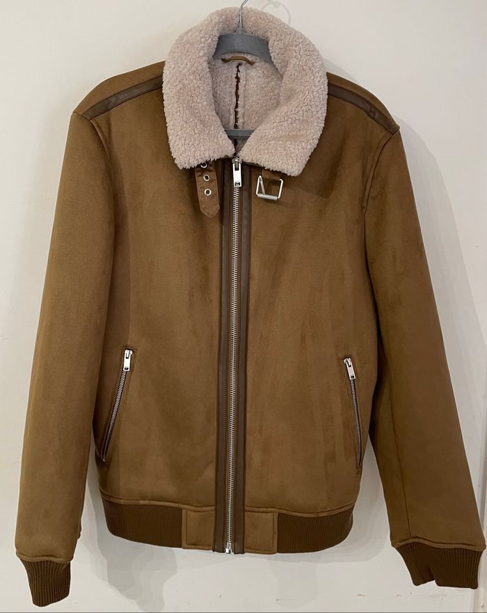 Veste Simili Daim Marron à l’aspect Velouté Homme Taille L/40 Jules - photo numéro 3