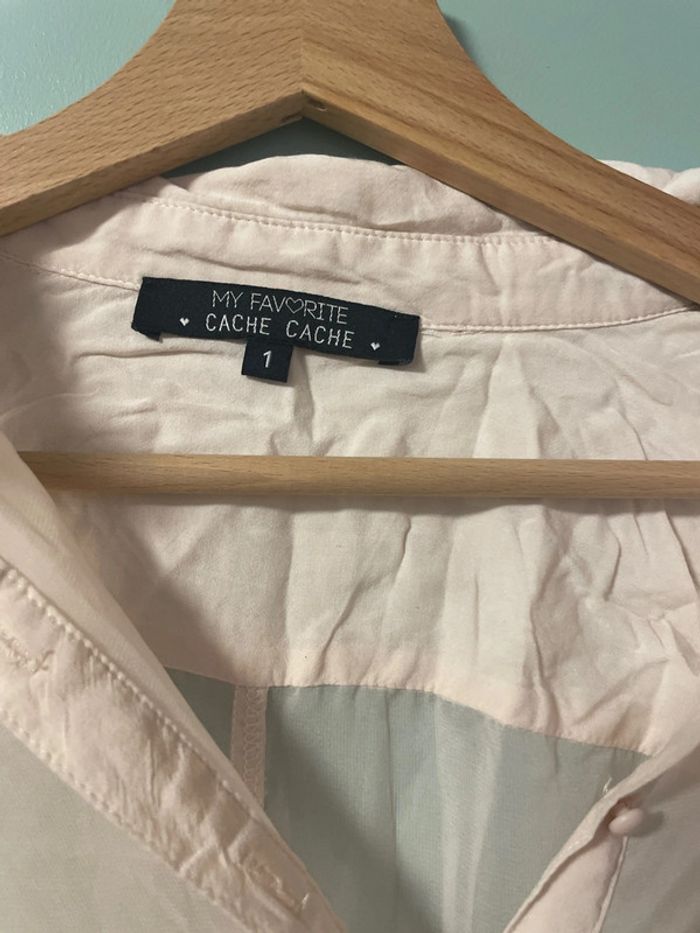 Chemise cache cache rose transparent - photo numéro 2