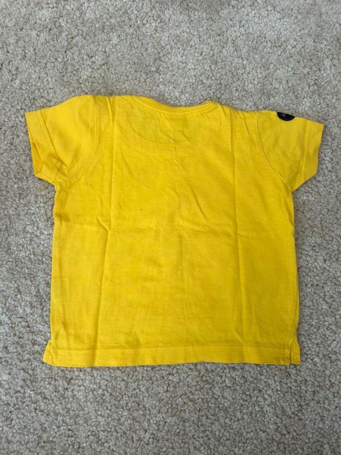 Tee shirt monstres jaune à manches courtes mixte - 18 mois - Pomette - photo numéro 4