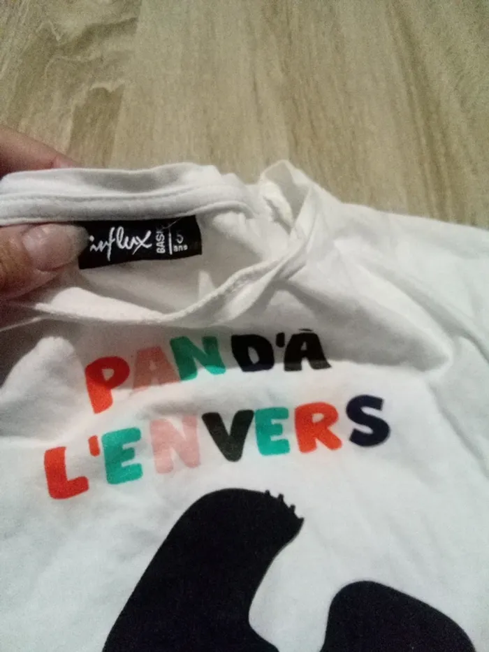 T shirt panda l'envers - photo numéro 3