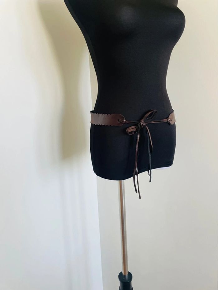 👍🏻 jolie Ceinture Bohème. marron double feutrine. 136 cm. - photo numéro 5