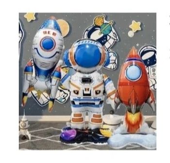 Ballon 3D astronaute  et fusée