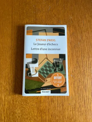 Livre le joueur d’échecs - lettre d’une inconnue de Stefan Zweig