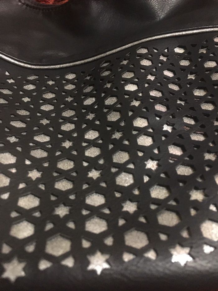 Sac à main noir et argenté - photo numéro 3