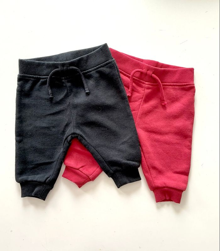 2 pantalons joggings molletonnés 0*3 mois