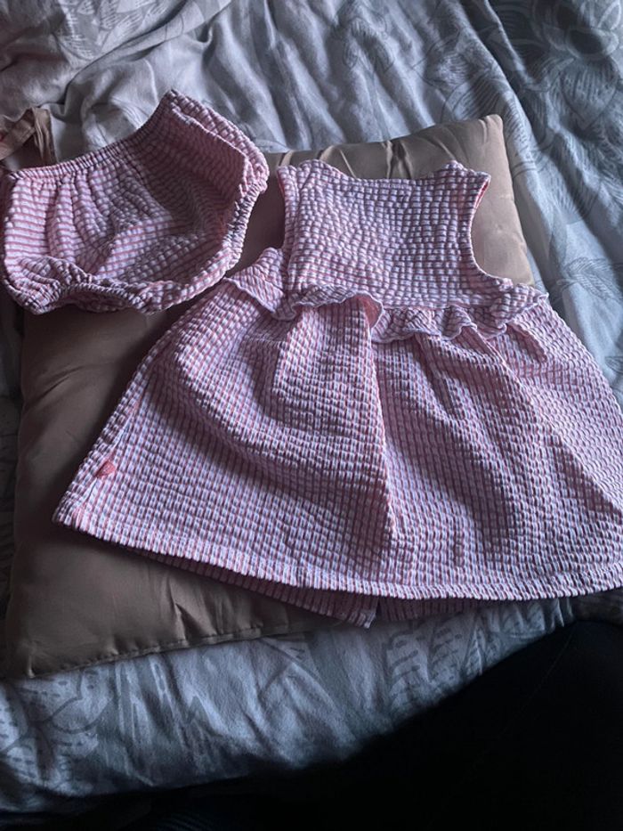 Robe + culotte bébé 3 mois Obaïbi