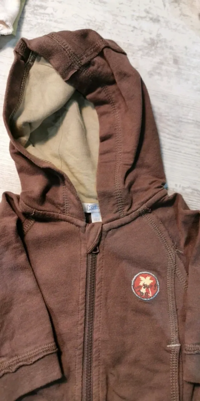 Gilet marron 3 mois kitchoun - photo numéro 2