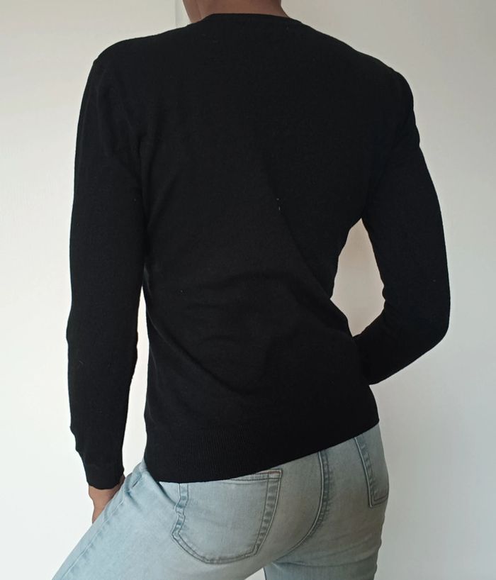 Pull col V noir - photo numéro 3