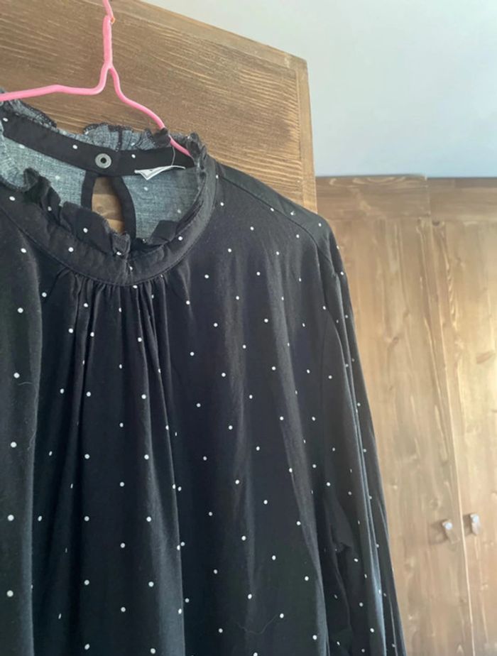 Blouse noire à pois blanc - photo numéro 3