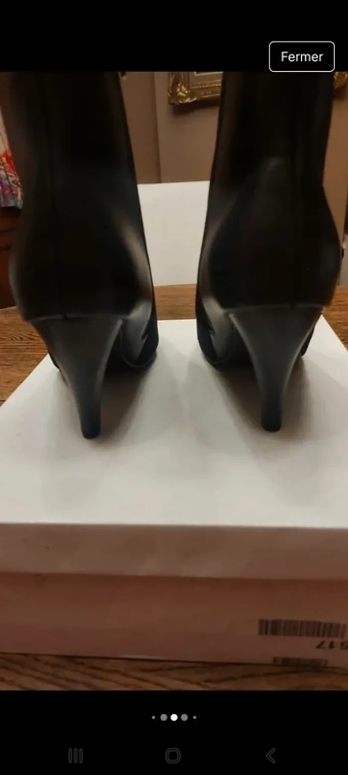 Bottine noir I love Shoes t 39 neuf talon 8,5cm - photo numéro 7