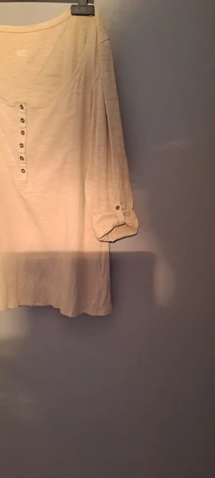 T Shirt manches longues beige - Marque Pimkie -Taille 42 - Bon état. - photo numéro 5
