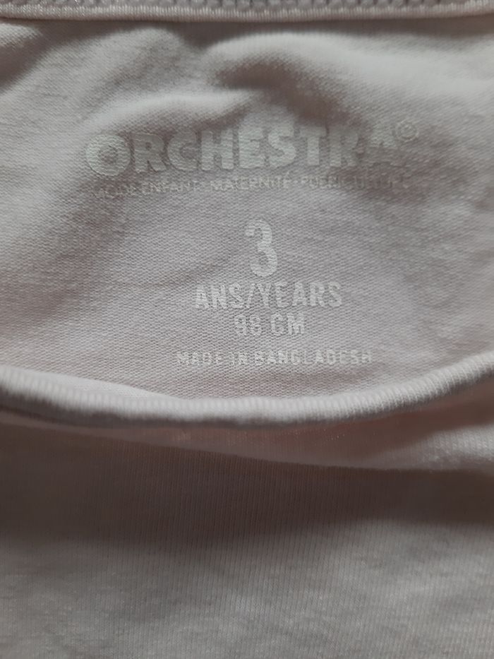 Maillot de corps manches longues rose pâle fille - Orchestra - 3 ans - photo numéro 3
